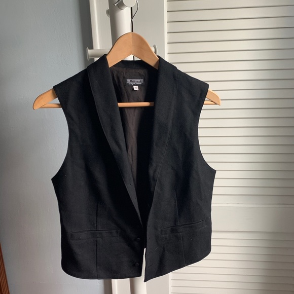J Peterman Co. Vintage Black Vest - Picture 1 of 5